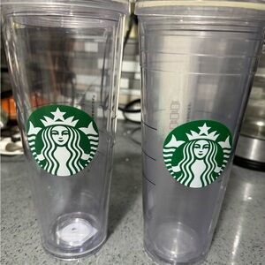 Starbucks Green Logo Clear Tumblers